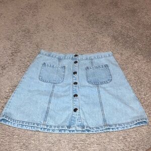 BDG Size S Denim Button Up Skirt